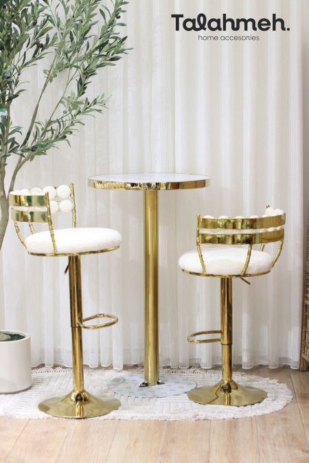 طاولة بار ذهبي